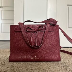 Kate Spade Deep Red Leather Shoulder Bag